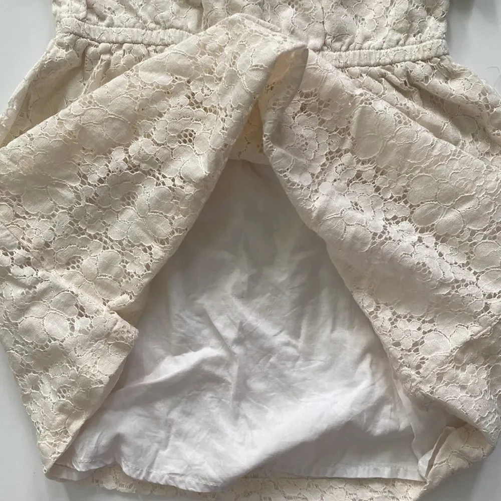 Vintage Oshkosh Dress Lace with Tulle Flowers Fully Lined with 💯 Cotton Slip 3T